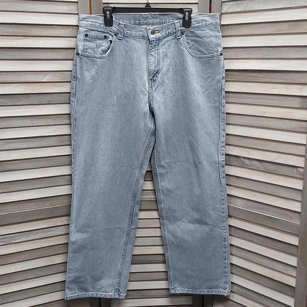 Men's Light Blue Denim Jeans Relaxed Fit | Arizona Jeans | 38x30